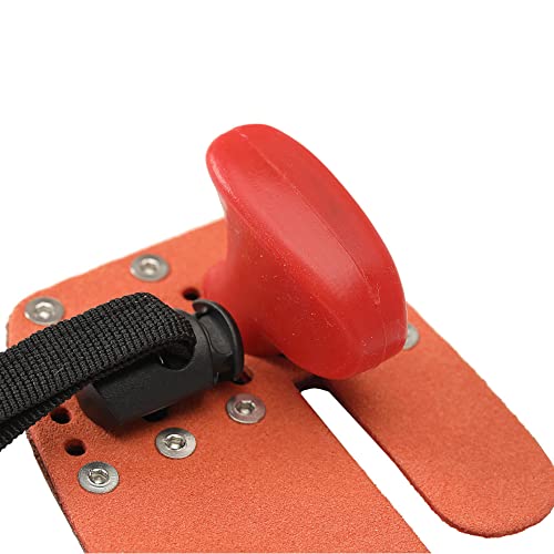 Perogen Archery Finger Tab Cow Leather Pad +Aluminum Plate,Adjustable Finger Tab For Archery (Black-L) #TOP4