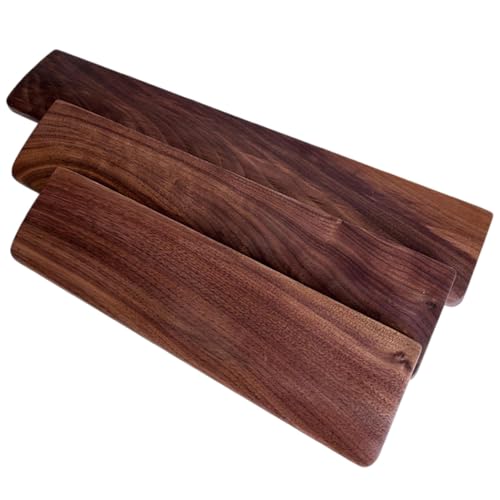 Wrist Pad For Keyboard – Comfortable Walnut Wrist Rest With Non Slip Base, Ergonomic Typing Support Guard | Natural Wood Hand Support Accessory For Computer Laptop Mouse Desk Use