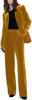 Traje de terciopelo de 2 piezas para mujer, traje de oficina con doble respiración, traje de negocios para trabajo profesional