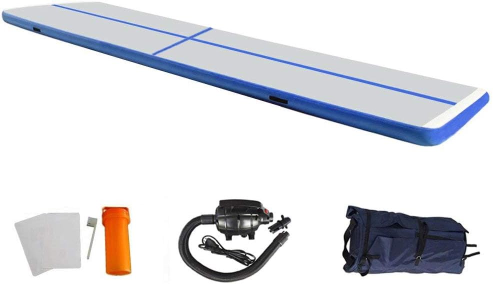 10ft/13ft/16ft/20ft Air Mat Tumble Track Inflatable Gymnastics Tumbling Track Mat with Electric Air Pump for Cheerleading/Practice/Beach/Park/Home use