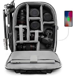 CADeN Kamerarucksack Large Camera Bag Backpack Wasserabweisend Kameratasche