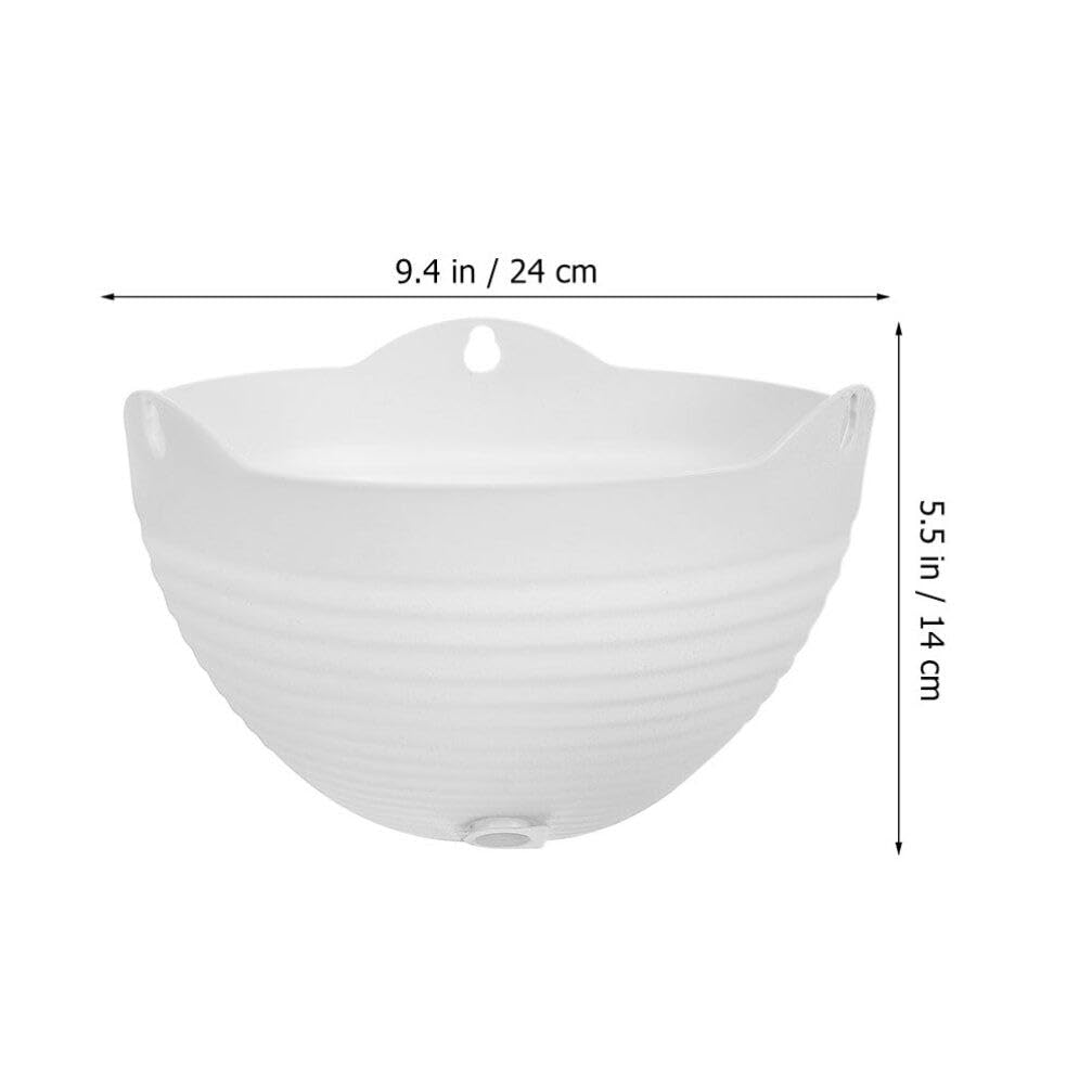 ABOOFAN Lot de 4 Jardinières Suspendues Mur en PVC Blanc, Pots Suspendus Pratiques pour Plantes et Fougères, Décoration Chic et Élégante pour Intérieur et Maison