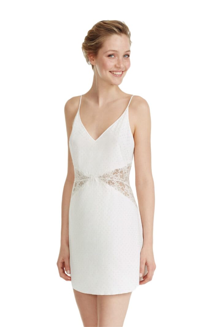 PROMISE Babydoll Donna con Pizzo Bianco - B0517