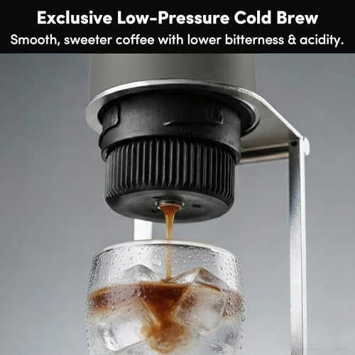 Image of Portable Espresso Machine, Self-Heating Travel Coffee Maker with Double-Walled SUS316 Cup,20 Bar Patented Hydraulic System,PD 3.0 Fast Charge,Cold Brew Mode,for Ground Coffee&NS Capsules,Gray