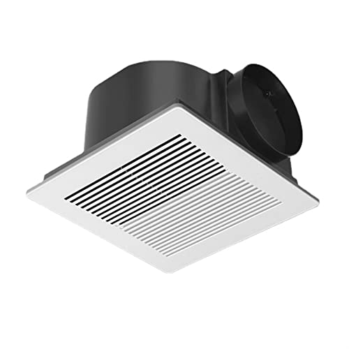 Ventilador de ventilación 10 pulgadas ultra delgado silencioso, ventilador extractor de techo para baño, ventilador de ventilación cuadrado para cocina, extractor potente para baño miniatura 1