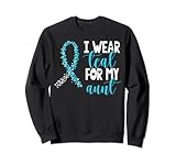 indosso teal per mia zia cervicale cancro awareness support felpa