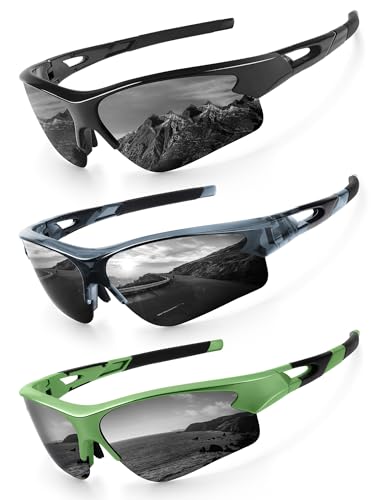Image of KALIYADI Sports Sunglasses for Men, Polarized Sun Glasses for Men Women Youth Baseball Softball with UV Protection