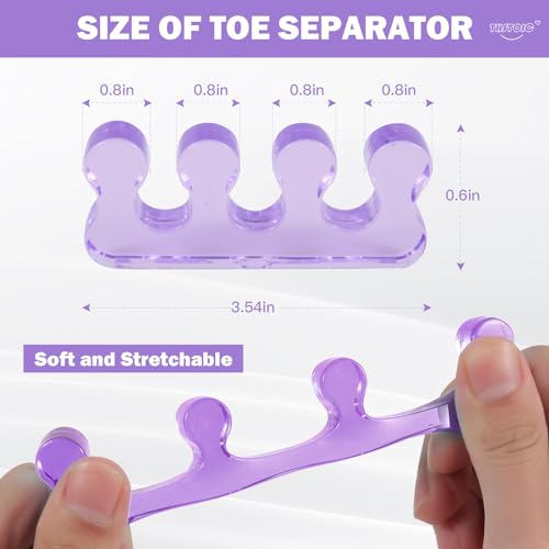 toe separators for women pedicure toe spacers amp spreaders - yoga relax and finger dividers gel silicone toe separators for pedicure nail polish toenail painting 2-pairs