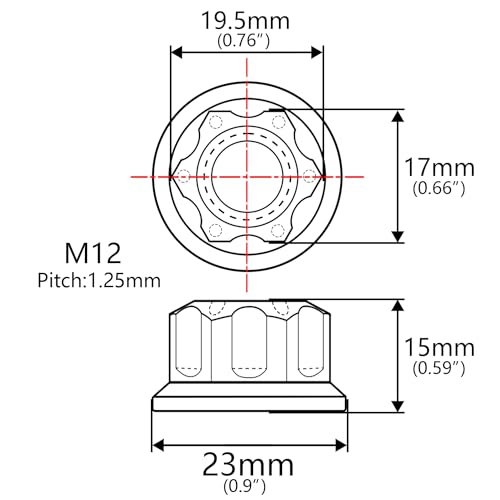 Image of Titanium M6 M8 M10 M12 M14 M16 Flange Bolt Nut Bicycle Motorcycle Rear Axle Car Modification Accessories Pack of 6 (M12 Pitch 1.25mm, Normal Titanium)