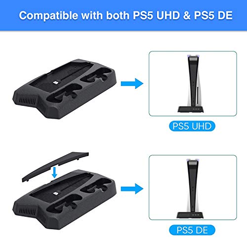 image for Zadii Vertical Stand with Cooling Fan Compatible with PS5, Playstation