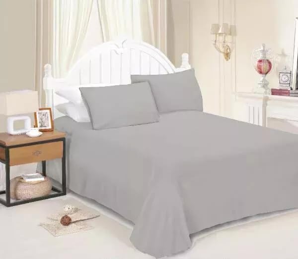 Black Horse Flat Sheet - Poly Cotton Easy Care Soft Brushed Microfibre Fabric - Wrinkle, Shrinkage and Fade Resistant