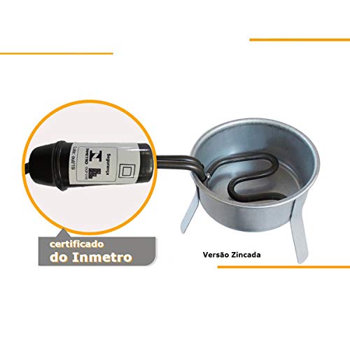 Acendedor Elétrico Zincado Pequeno Para Carvão de Narguilé 127V