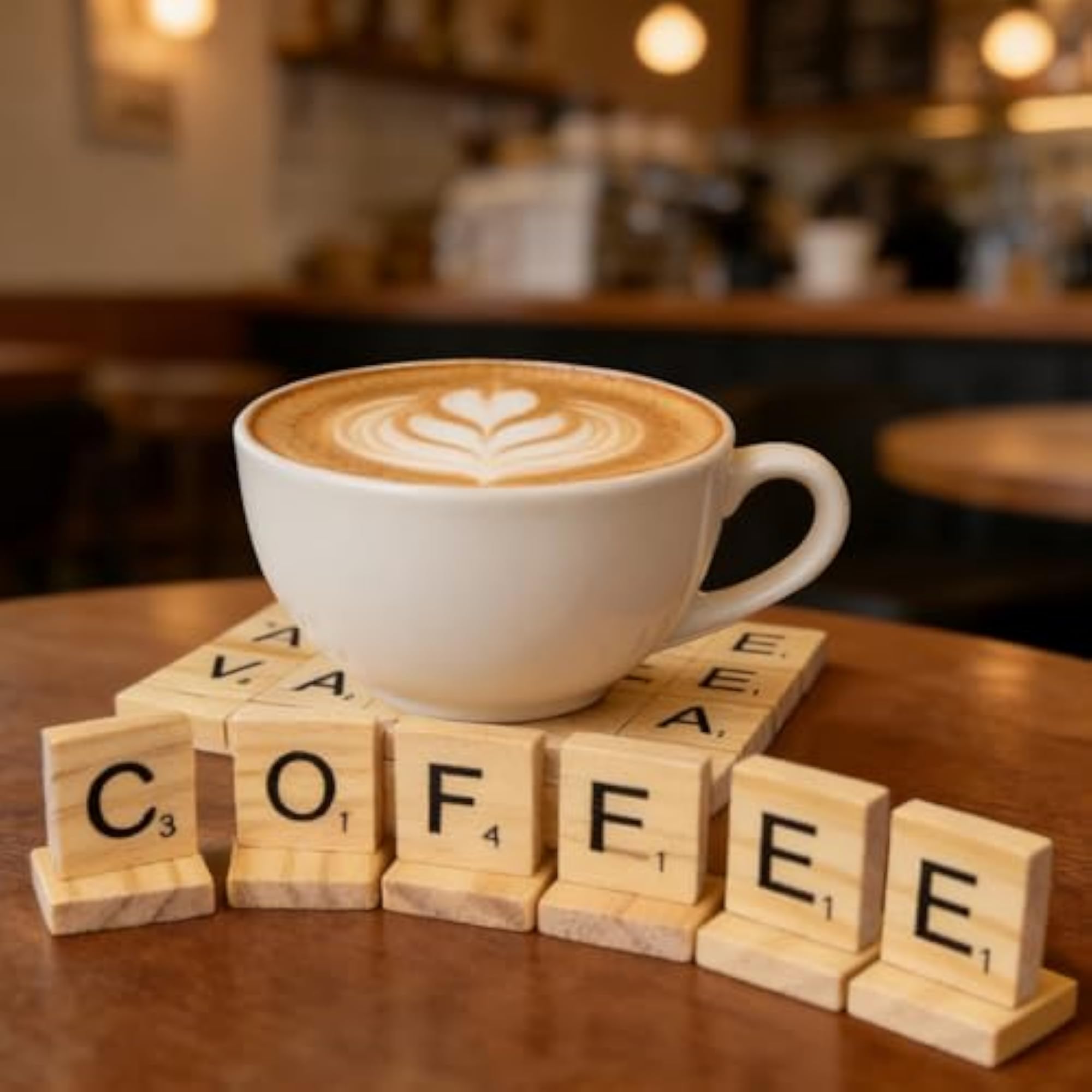 Wooden Letter Tiles for Decorative Wall Art, 2000 PCS