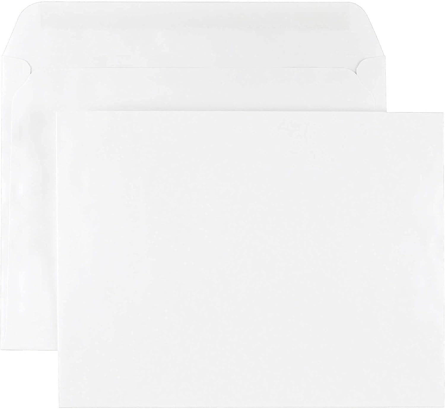 Staples Booklet Envelopes, 6" × 9", Side‑Opening, Gummed Flap, White Wove Paper, 250/Box