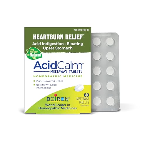 Boiron AcidCalm Tablets for Heartburn Relief, Acid Indigestion, Bloating, and Upset Stomach - 60 Count - image 1