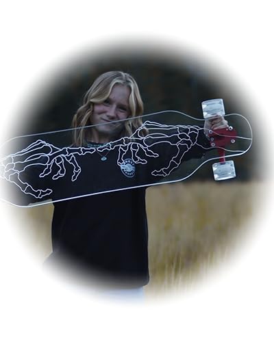 GHOST BOARDS Clear Longboard with LED Wheels