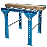 Ultimation Conveyor Rollers Stand - Light-Duty Adjustable Height for Woodworking, Power Saw, Assembly, Workshop Use, 1.5 Inch Diameter, 24