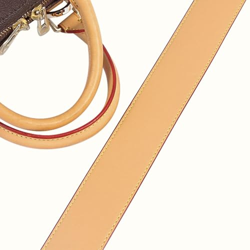 Image of Genuine Vachetta Leather Shoulder Bag Strap Replacement for Neverful Tote Bag(BEESWAX-Width:1.5in&Length:26in)