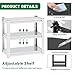 JHshop White Aquarium Stand for 40-75 Gallon Fish Tank: Tank Stand Table for Aquarium kit - Metal Fish Stand Cabinet with Storage, Adjustable 3-Tier Fish Tank Rack Shelf 31.5 