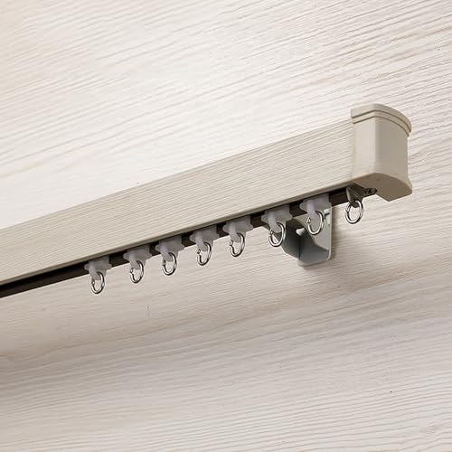 Riel recto silencioso de aleación de aluminio montado en la pared de madera de imitación de 290 cm para sistema deslizante de puerta corredera de polea individual/doble.