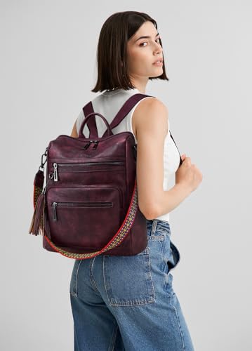Image of Shrrie Vegan Leather Backpack Purse for Women with Adjustable Shoulder Bag