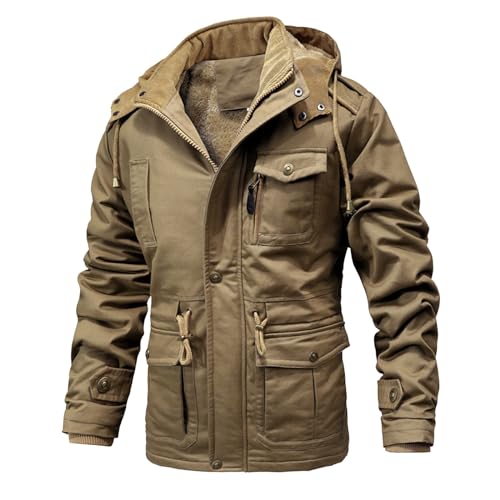 Manteau d'hiver avec capuche homme veste épaisse contre le froid