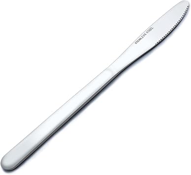 Pleafind Dinner Knives, 24 Piece Dinner Knife Set, Kitchen Knives 8.1 Inch, 20.5cm, Stainless Steel Cutlery Knife, Table Knives for Home, Hotel and Restaurant, Dishwasher Safe