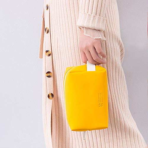 Small Travel Makeup Cosmetic Bagtravel Bag Portable Cosmetic Bag Makeup Brushes Bag Waterproof Organizer Bagjewelry Digital Accessories Storage Organizer（Wheat Ear Yellow ） #TOP1