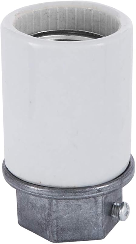 B&P Lamp® High Heat Resistant Porcelain Keyless Medium Socket 1/2IPS Base