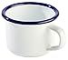 Produktbild APS 40636 ENAMELWARE Metallbecher, Ø 7 x 5 cm 0.10 ltr. Weiß/Blau