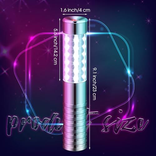 Tuanse 12 Pieces LED Strobe Baton Light Bar Rechargeable LED Bottle Service Lights Handheld Champagne Bottle Topper Light for Nightclub Bar Concert Event Outdoor - Thumbnail 2