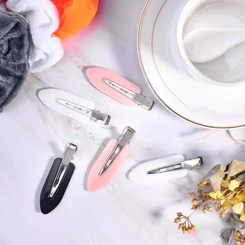 Hair Clip, 12Pcs No Crease Hair Clips for Styling, Makeup, Sleeping, Makeup Application ABS Resin and Stainless Steel, Non Slip, No Bend Design, Suitable for All Hairstyles