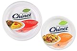 Chinet Classic Bundle - 60 Paper Bowls and 60 Paper Disposable Plates Combo - Classic White 16 Oz Bowls and All Occasion 8 3/4 Inch Classic White Plates