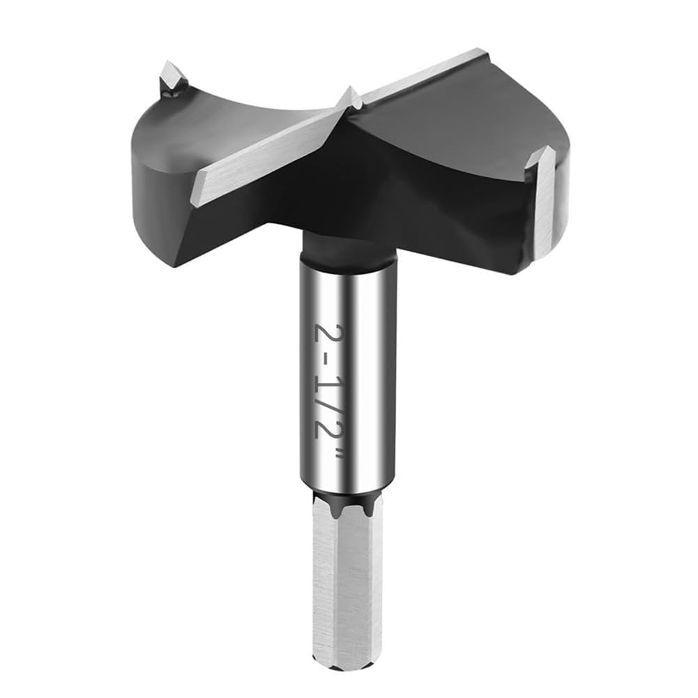 Littimoon 2-1/2 Inch Carbide Drill Bit, Carbide Drill Bit for Hardwood, Woodworking Drill Bit for Wood Plywood Plastic