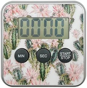 Multi-Function Electronic Timer, Classroom Learning Management Kitchen Magnetic Digital Timer (Cute Cactus)