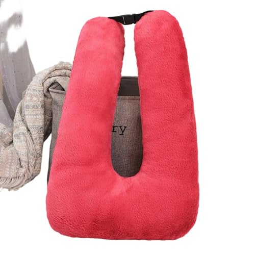 Hrzisda 車用多機能トラベルピロー、U字型枕、ふわふわ、衝突防止、車用寝袋、快適、肌に優しく柔らかい (46*72*15cm,D)