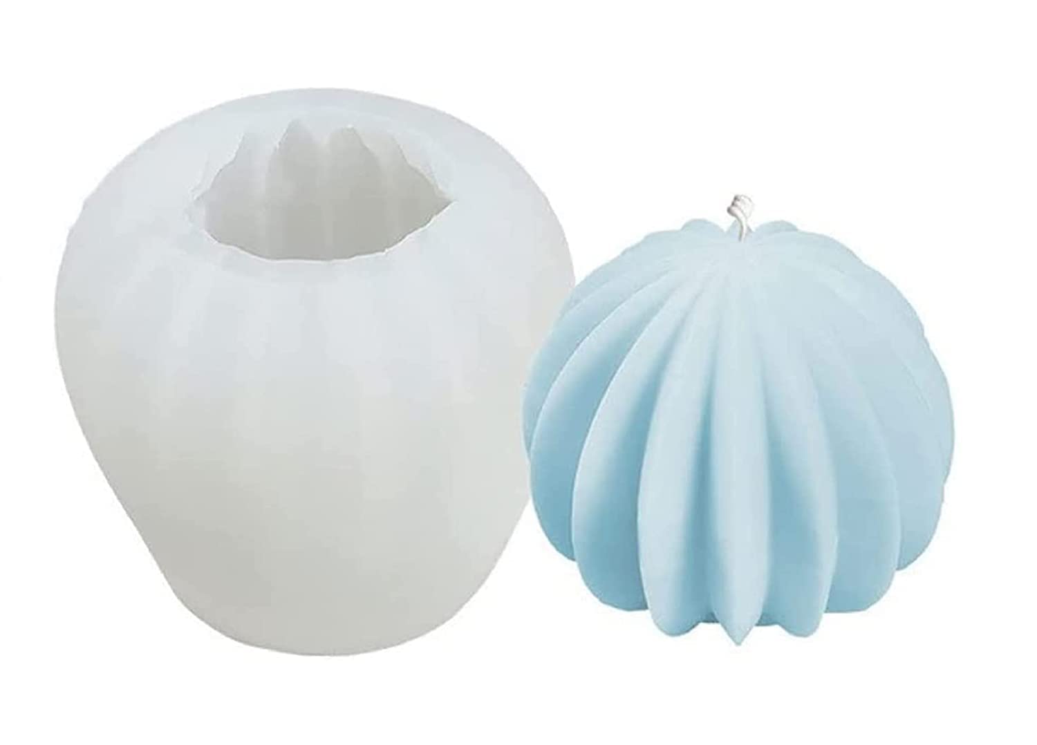 FirstTry Sector Shape Candle Mold I 3D Fondant Geometric Irregular Round Silicone Epoxy Mould I for DIY Handmade Ornament Chocolate, Cake Décor, Aromatherapy, Soap, Resin Art Craft Making - 1 Cavity-image-16