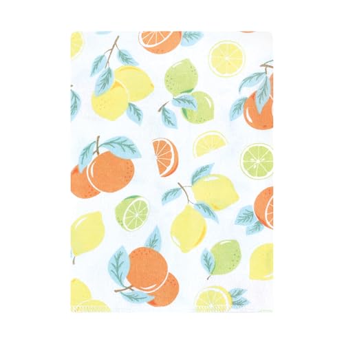 Image of Hudson Baby Unisex Baby Flannel Burp Cloth 12pk, Citrus Mint, One Size