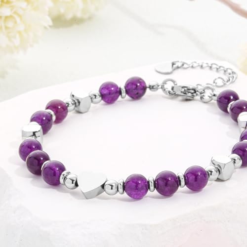 Image of Desimtion Healing Natural Stone Bracelets for Women Girls, Sometimes You Forget You're Awesome -Christmas Gifts for Women Teen Girls, Best Friend Birthday Gifts for Women Friendship Bracelets