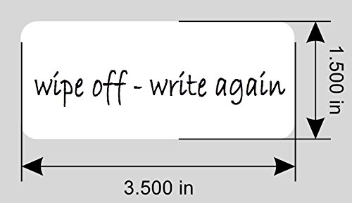 Dry Erase Labels Stickers with Dry Erase Marker - Pack of 22 or 80 Heavy Duty 4 mil Vinyl White Board Wall Stickers, (1.5" x 3.5") Removable Peel and Stick Labels-Many Made in USA - Thumbnail 5