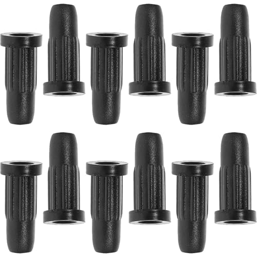 WEKADRIN 30pcs Black Plastic Caster Stem Socket Inserts Furniture Hardware Accessory Replacement Sleeve for Office Chair Wheels Versatile Fit for Various Stem Floor Protection and Enhanced