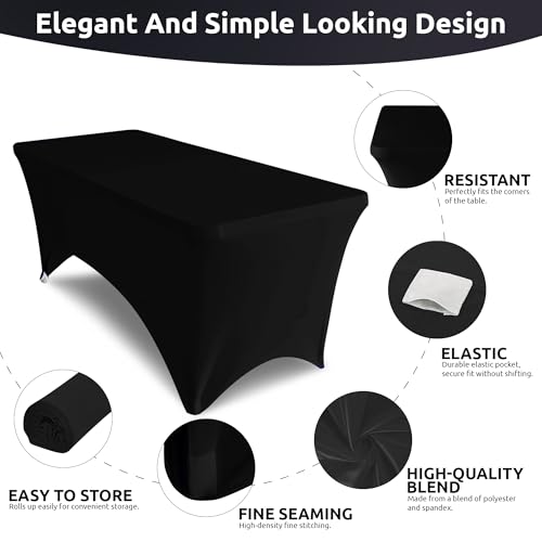 Nappe extensible rectangulaire infroissable pour masquer les tables abîmées