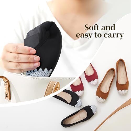 Image of Women's Ballet Flats Shoes Comfortable PU Leather Dress Slip on Shoes Teacher Business Casual