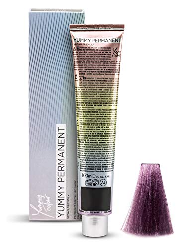 Yummy Colour Fórmula vegana permanente profesional con extracto biológico de trigo y aceite de argán – sombra de fresa pastel