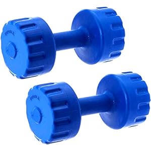 SIMRAN SPORTS Set of 2 (2Kgx2) PVC Dumbbells and Fitness Kit for Men and Women Whole Body Workout, Blue, (PVCDM_2KG)