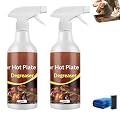 Powerful Grease Remover for Griddles, Fast-Acting Heavy Duty Grill Degreaser Spray, BBQ Grill Degreaser Cleaner for Outdoor, with Sponge and Towel, for Cleaning Kitchen Grills and Ovens (2pcs)