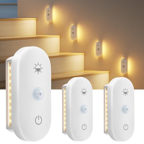 Hiromeco Motion Sensor Night Light Rechargeable: 90-Day Lasting Battery for