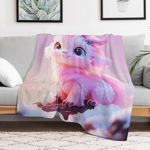 Couverture polaire cute dragon toutes saisons pour canapé - 3