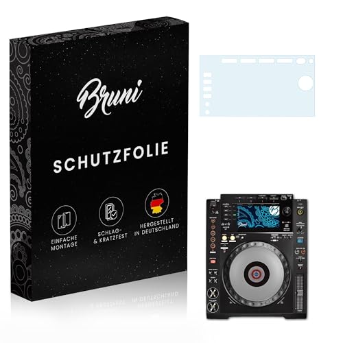 Bruni Screen Protector compatible with Pioneer CDJ-900NXS Protector Film, crystal clear Protective Film (2X)