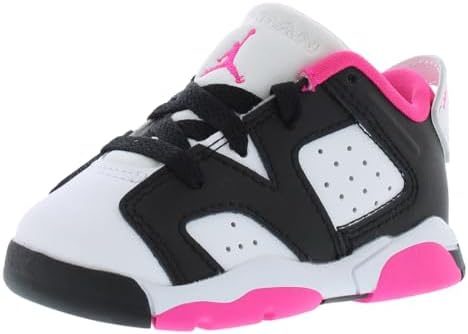 black and pink infant jordans